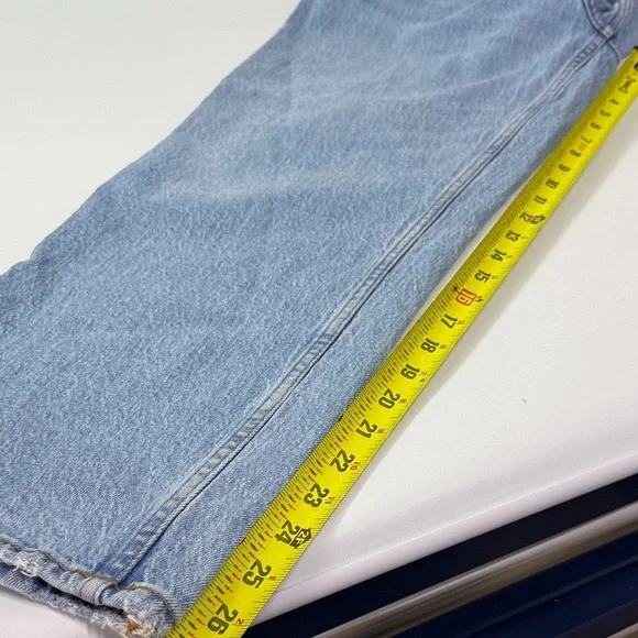 Abercrombie & Fitch Light Blue Women's The Straight Mid Rise - Picture 5 of 6